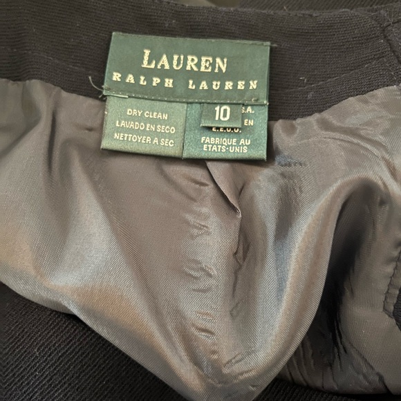 SOLD - On another Platform! LRL Wool Maxi Pencil Navy Blue Vintage Skirt - Picture 4 of 10